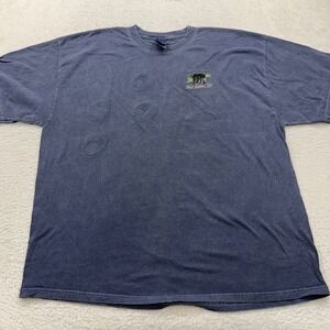 VTG Ultra Cotton Heavyweight T Shirt XXL Blue Bear Paw Print Fair Haven NY